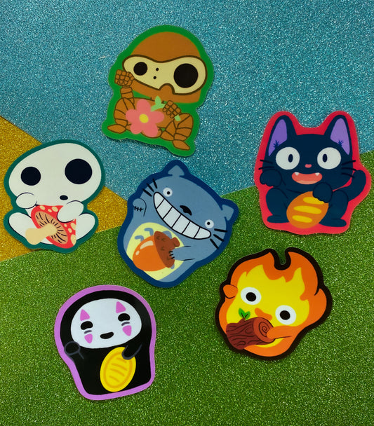 Lucky Cat Ghibli Stickers
